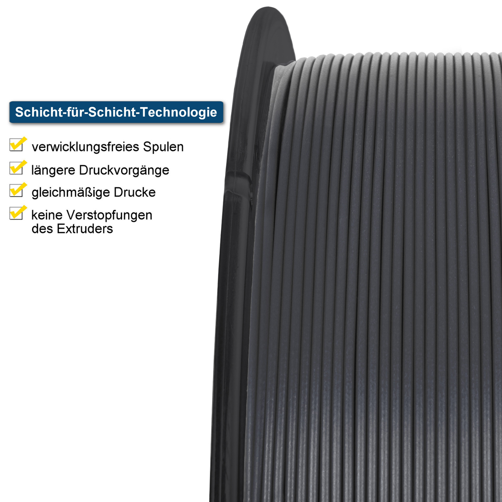 MIDORI® 3D Drucker Filament PLA PETG 1,75mm Spule Rolle 1kg Premium Markenware - Bild 5