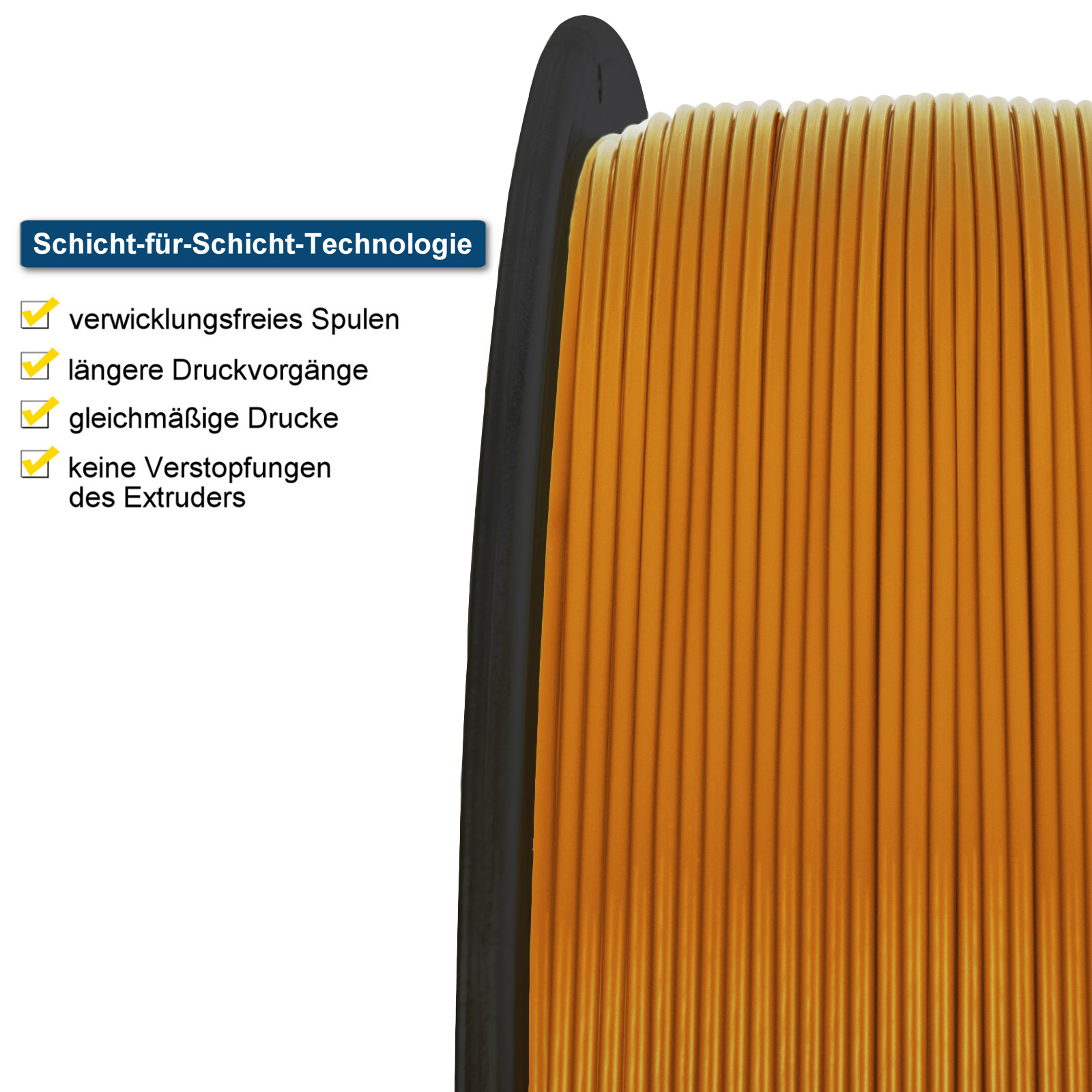 MIDORI® 3D Drucker Filament PLA PETG 1,75mm Spule Rolle 1kg Premium Markenware - Bild 5