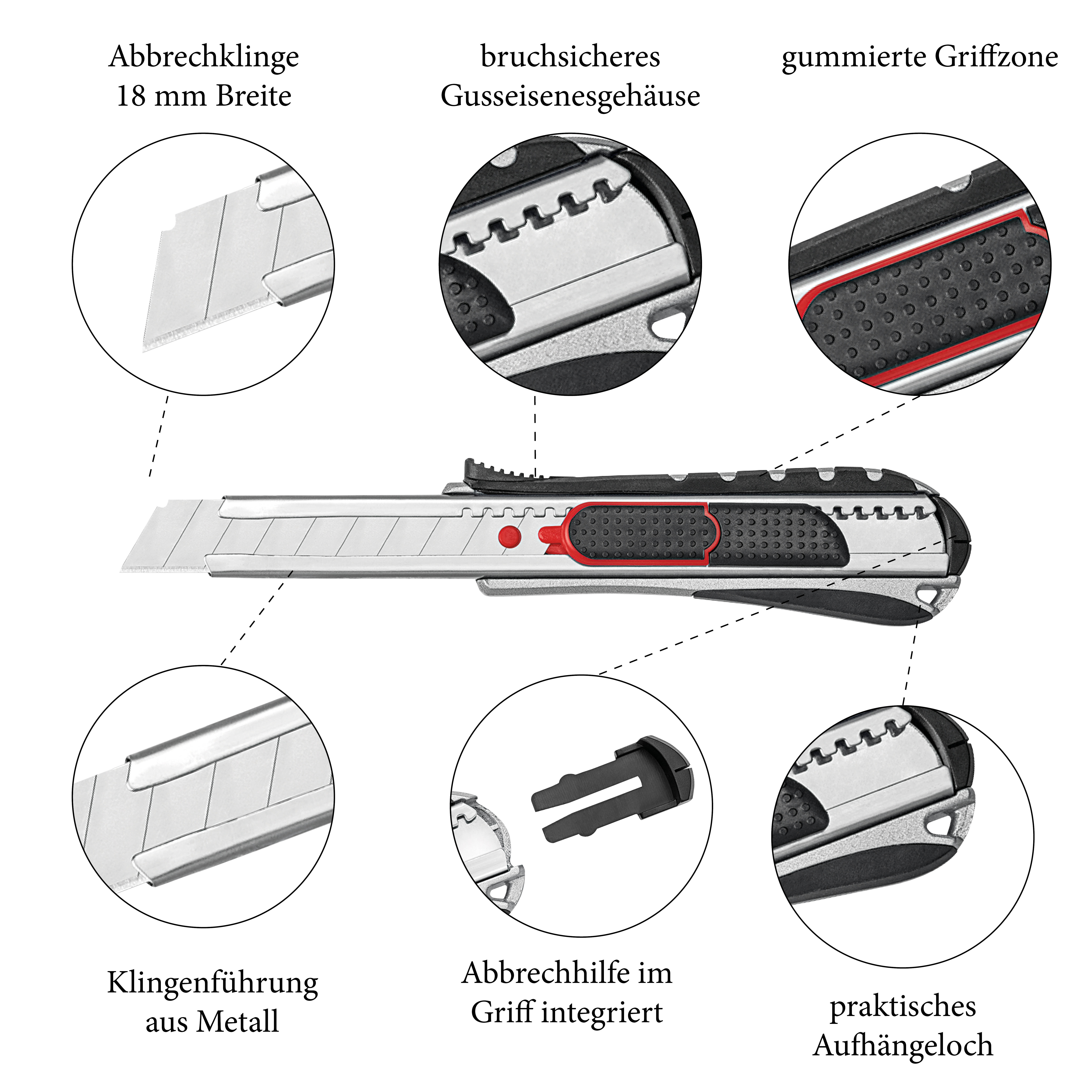 WEDO Cutter Safety-Cutter Cuttermesser Teppichmesser Profi Paketmesser Messer