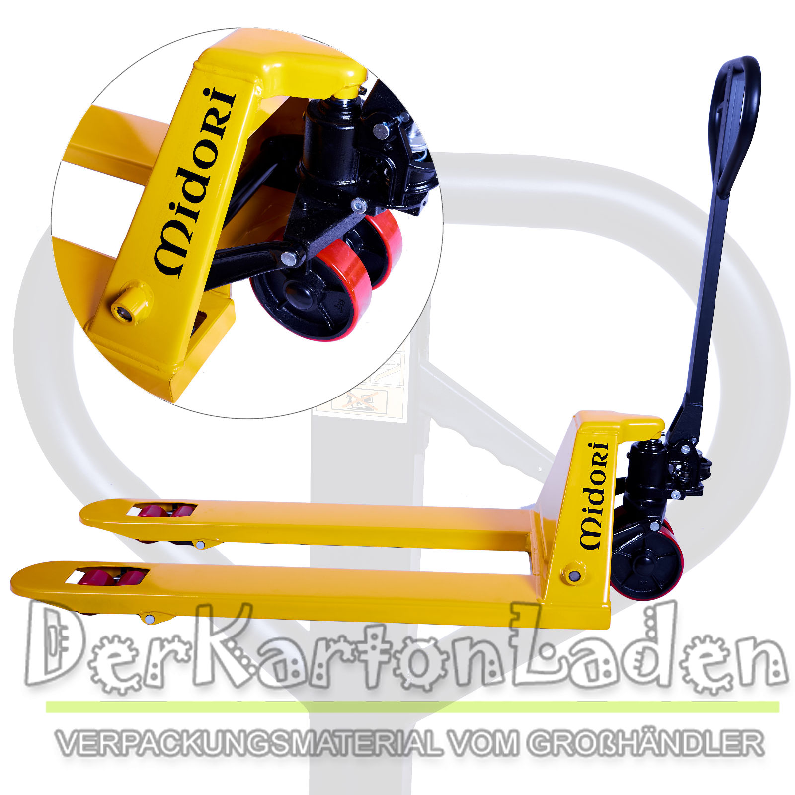 2500kg Handhubwagen Hubwagen Gabelhubwagen Palettenwagen Pu Tandem