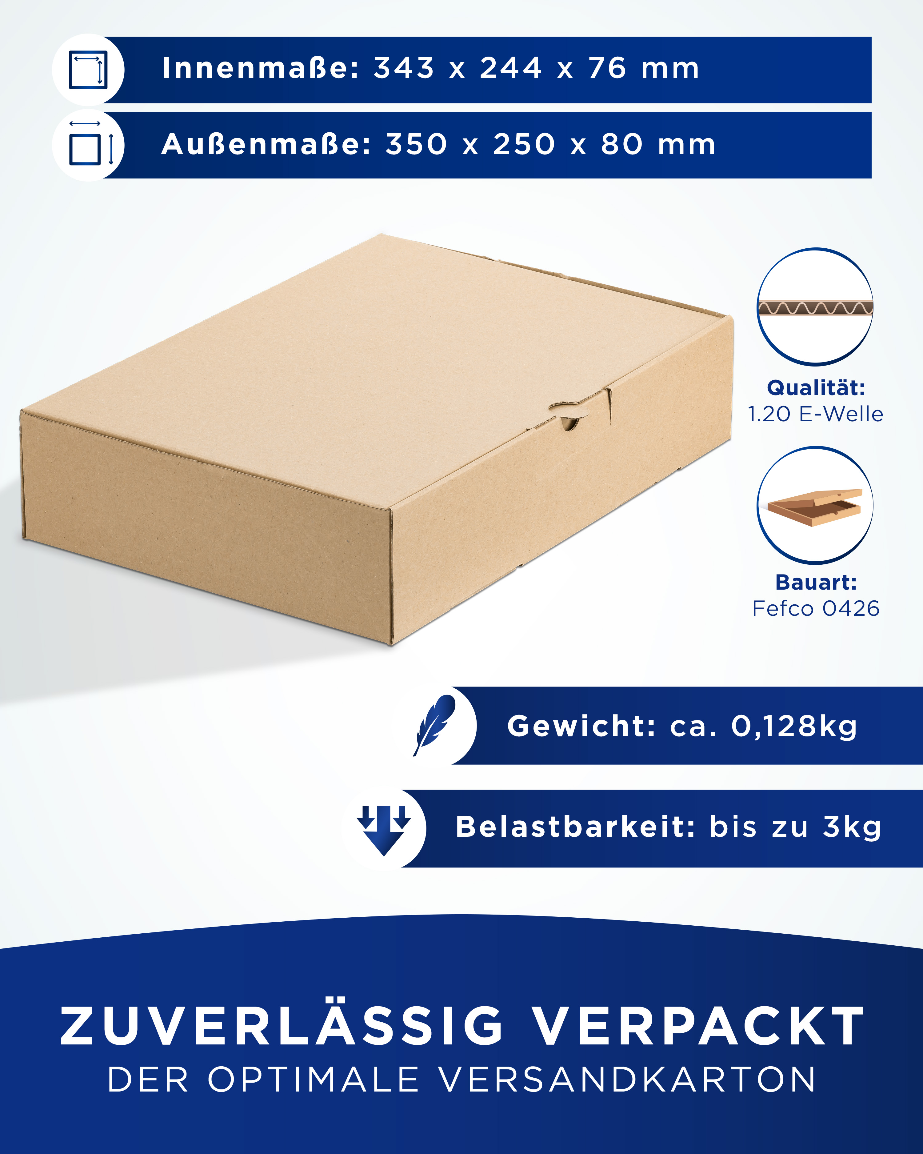 DHL Kleinpaket Faltschachteln Versandkartons Kartons Faltkartons Höhe 8 cm