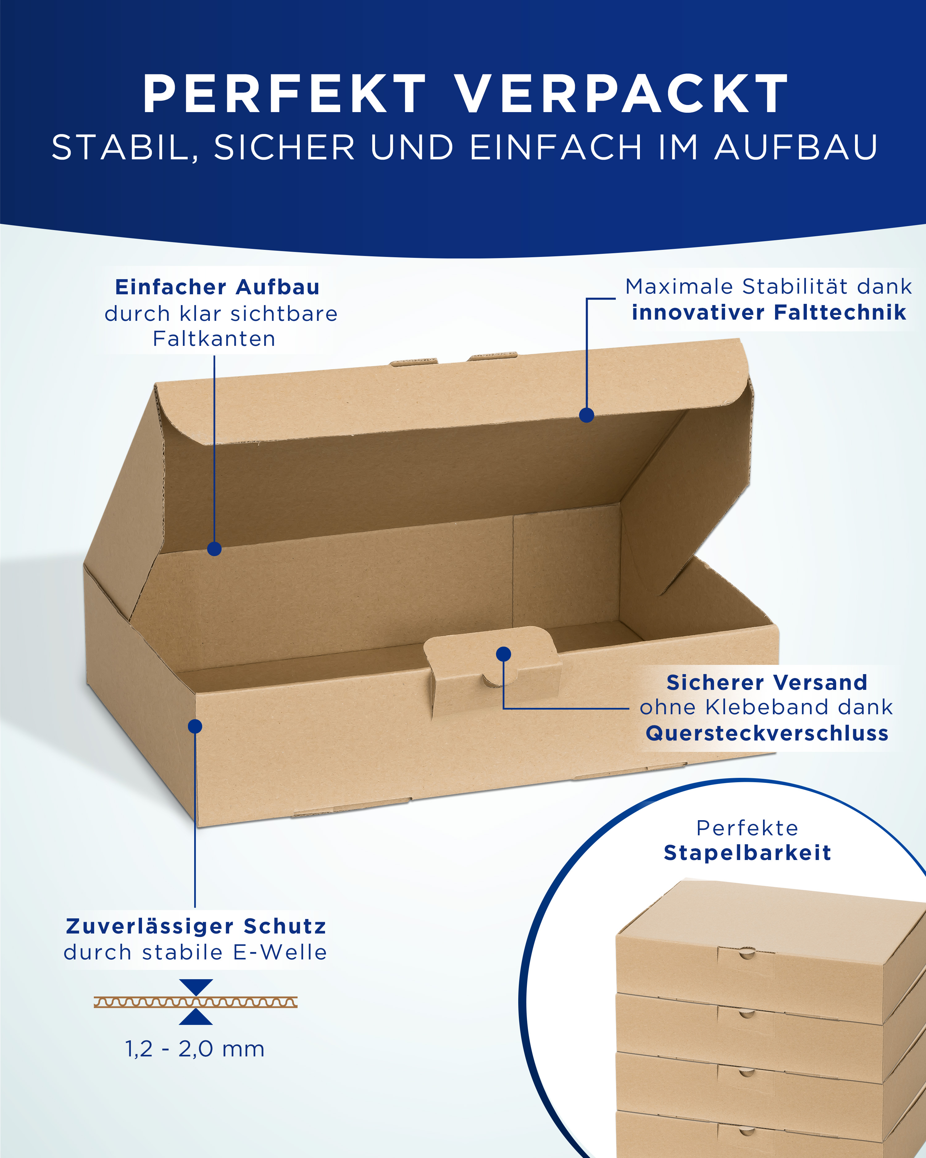 DHL Kleinpaket Faltschachteln Versandkartons Kartons Faltkartons Höhe 8 cm