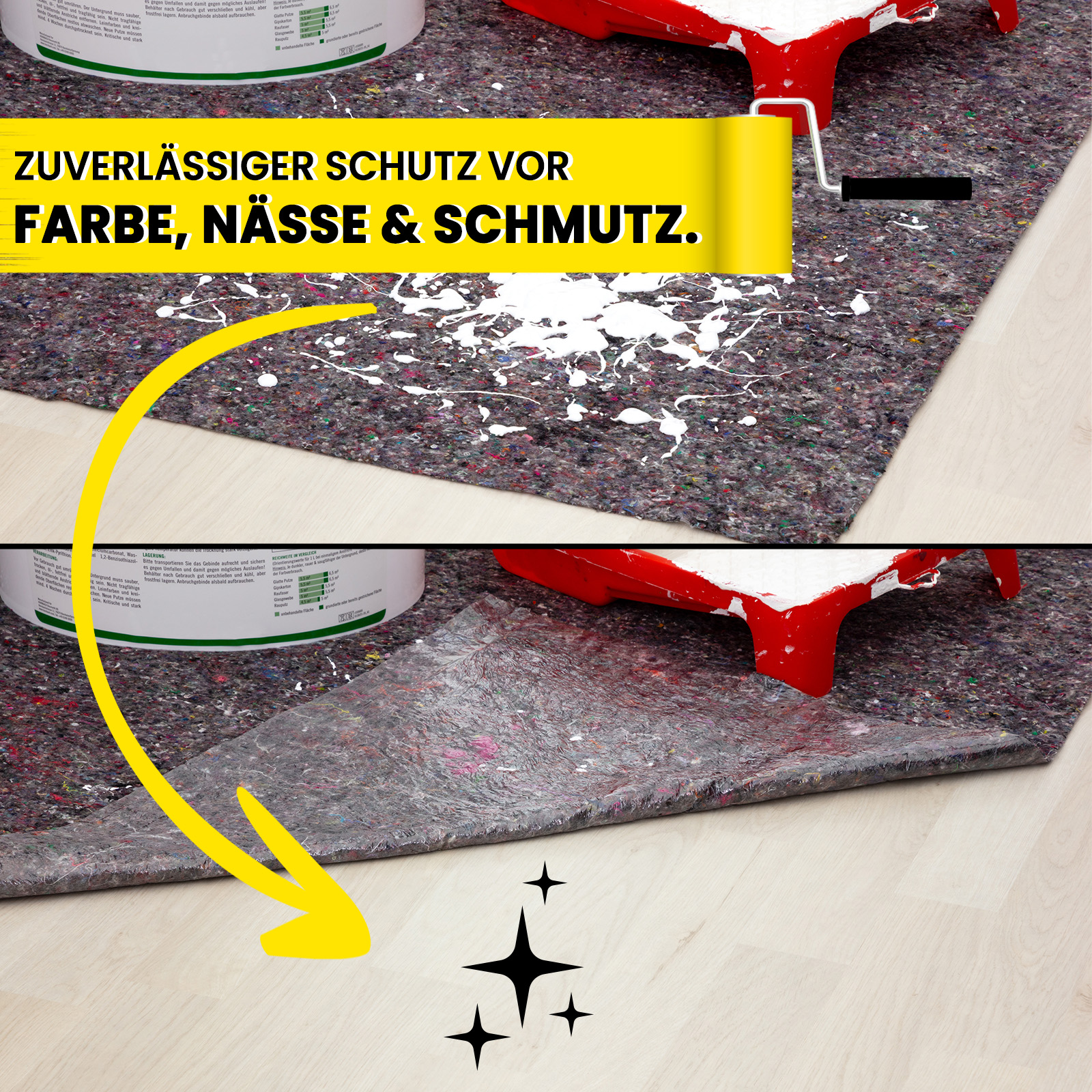 Malervlies Abdeckvlies Schutzvlies 180gm² Anti-Rutsch 5m 10m 15m 20m 25m 50m