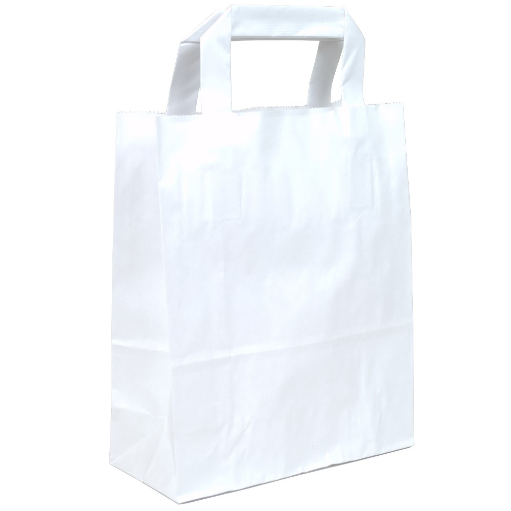 250 Papiertüten Papiertragetaschen Papiertaschen hochwertig Weiß 32x12x40 cm