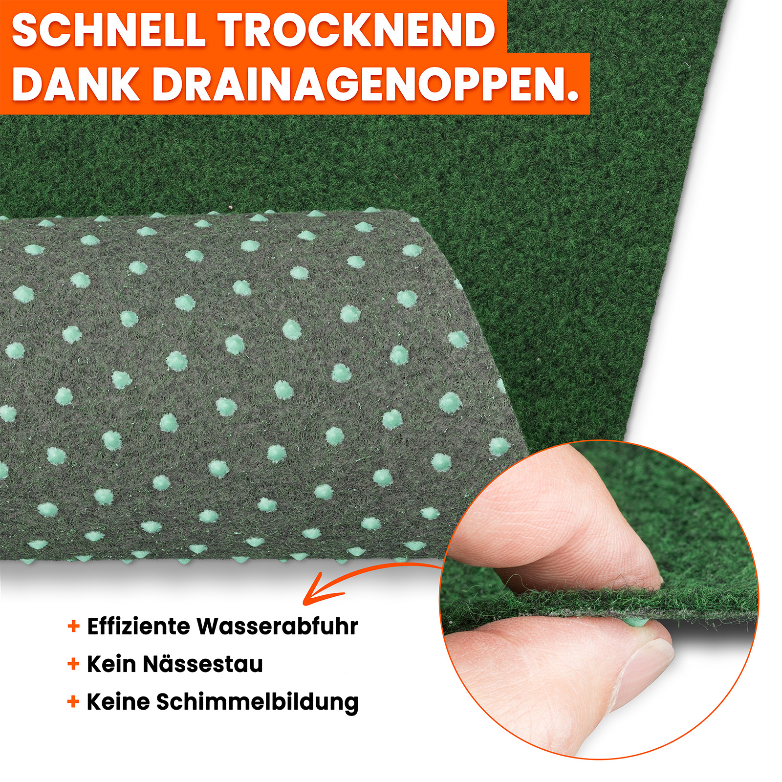 Rasenteppich Balkonteppich Kunstrasen Vliesrasen Teppich Balkon Terrasse Noppen