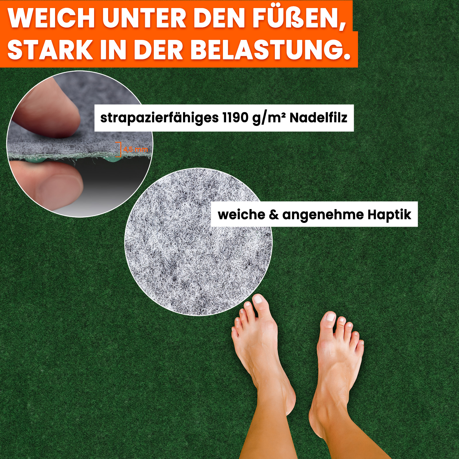 Rasenteppich Kunstrasen Balkonteppich Vliesrasen Teppich Balkon Garten Terrasse
