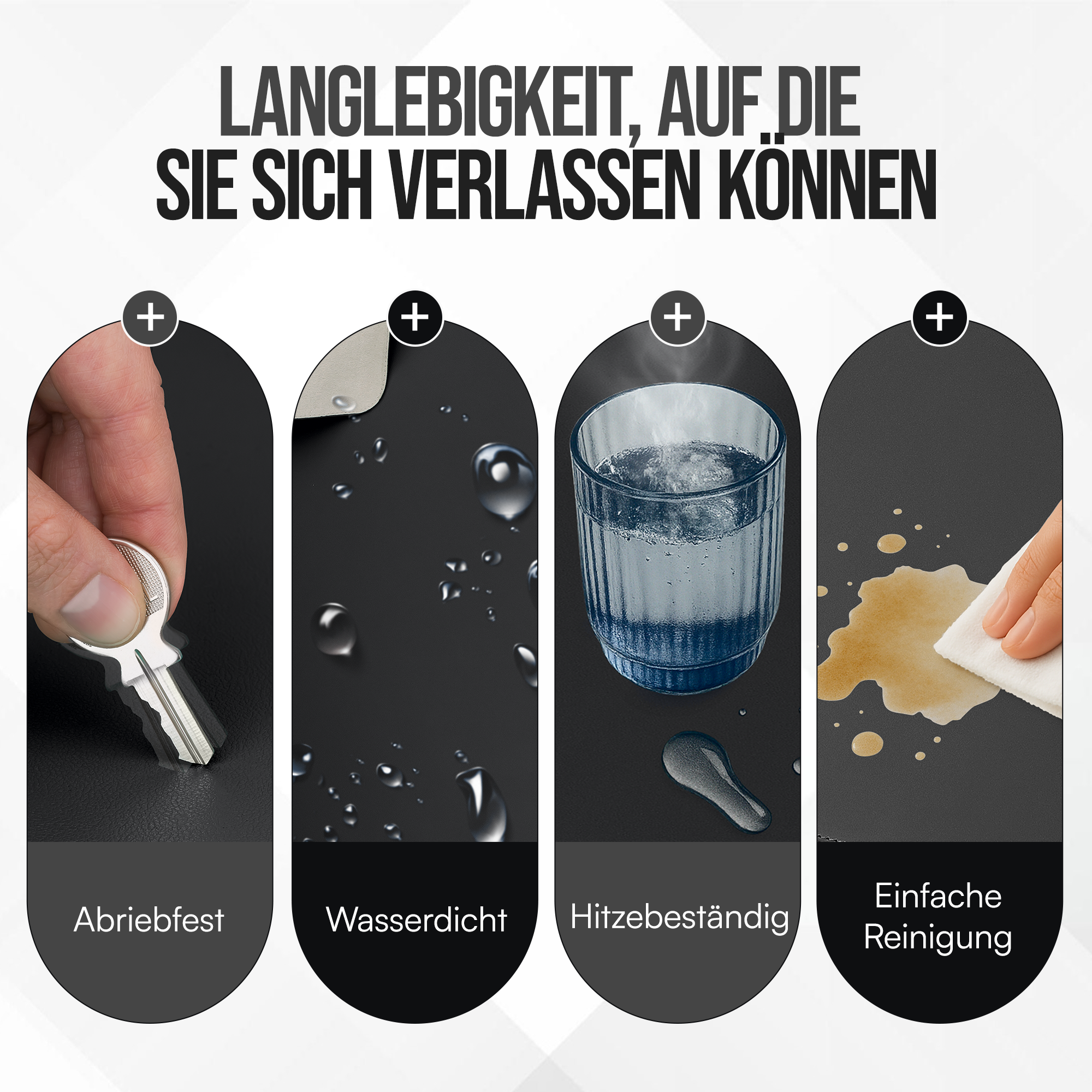 Schreibtischunterlage XXL Mauspad Tischunterlage PU-Leder Randnähte Rutschfest