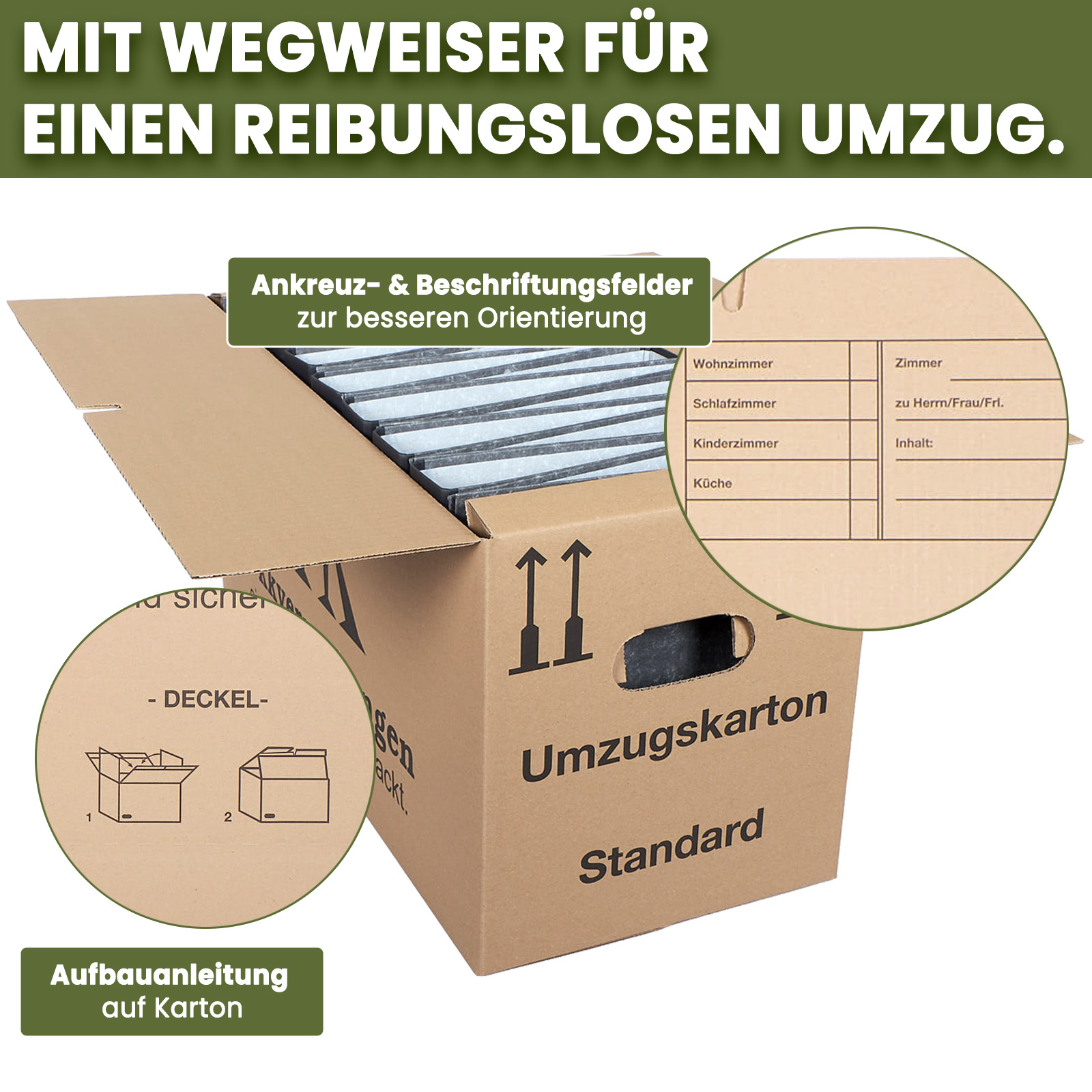 TOP Umzugskartons Umzugskisten Faltkartons FREI HAUS