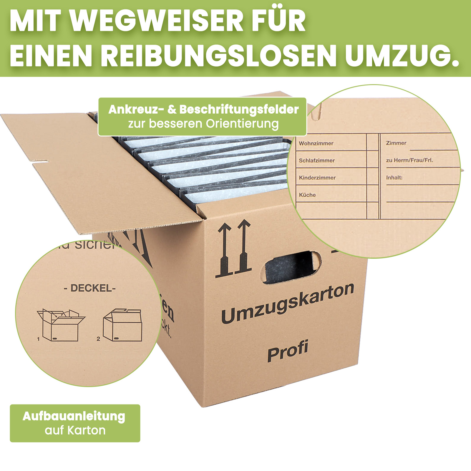 Umzugskartons Profi 2 wellig Umzugskartons Basic 1 wellig Bücherkartons Midori-E