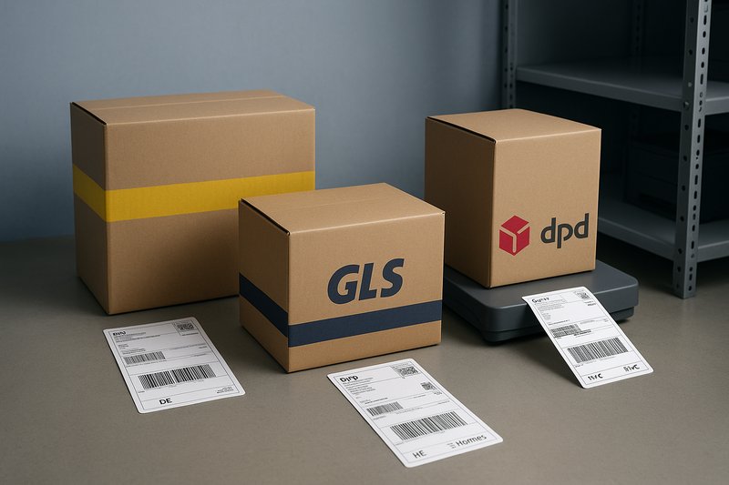 Kartons nach Versandunternehmen kaufen - KK Verpackungen