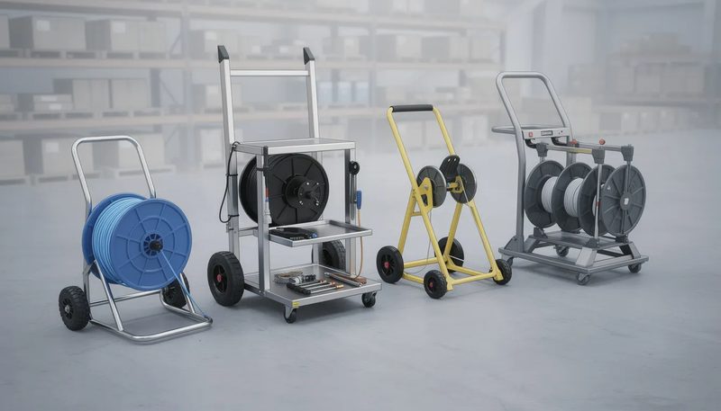 Abroller und Abrollwagen für Kunststoff-Umreifungsbänder