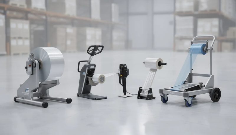 Arten von Stretchfolienabrollern