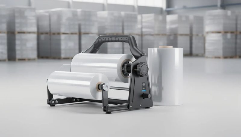 Wichtige Merkmale eines hochwertigen Stretchfolienabrollers, einschließlich der Kompatibilität mit verschiedenen Folienbreiten.