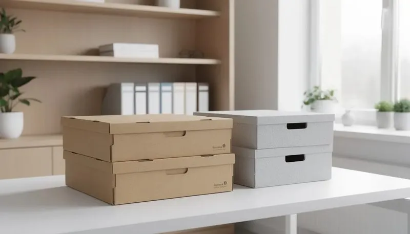 Umweltfreundliche Materialien von Archivboxen.