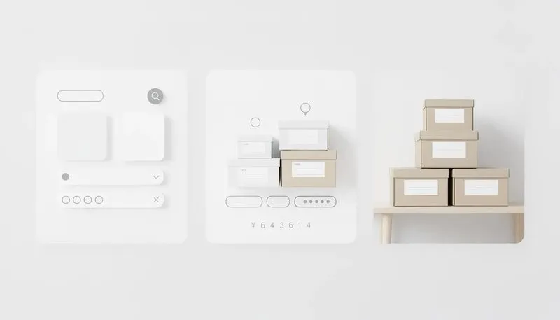 Bestellprozess für Archivbox Schachteln, einschließlich Preis und Artikelnummer.