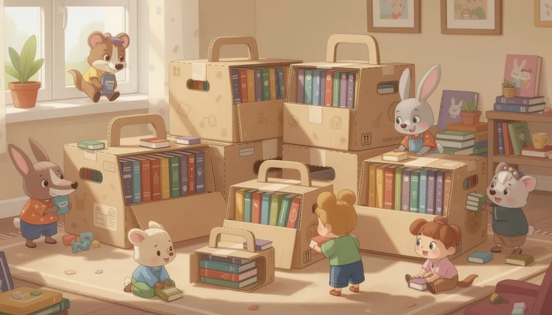 Besondere Merkmale von Bücherkartons mit Tragegriffen.