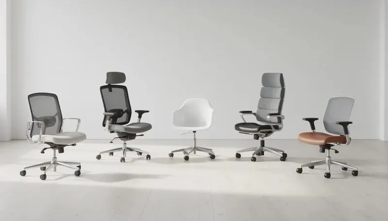 Verschiedene Bürostuhlmarken, die Qualität und Innovation repräsentieren.