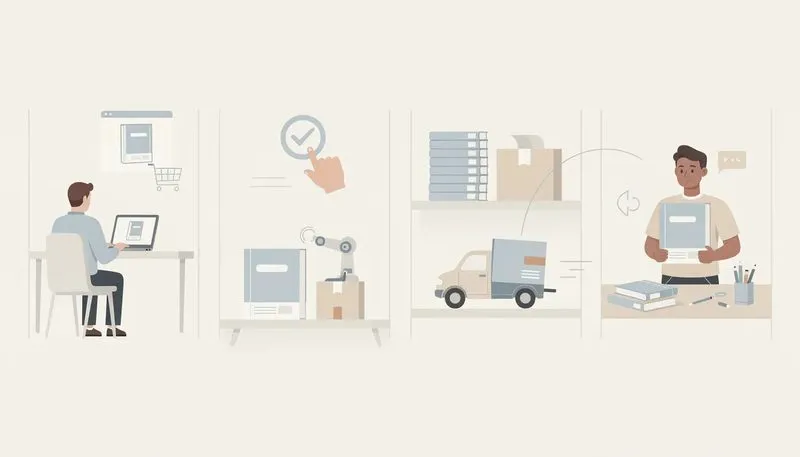 Details zum Bestellprozess der Herlitz Einschlagmappe.