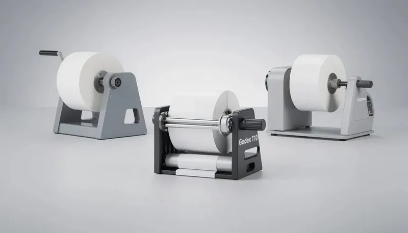 Vergleich zwischen dem Godex T10 und anderen Etikettenaufwicklern.