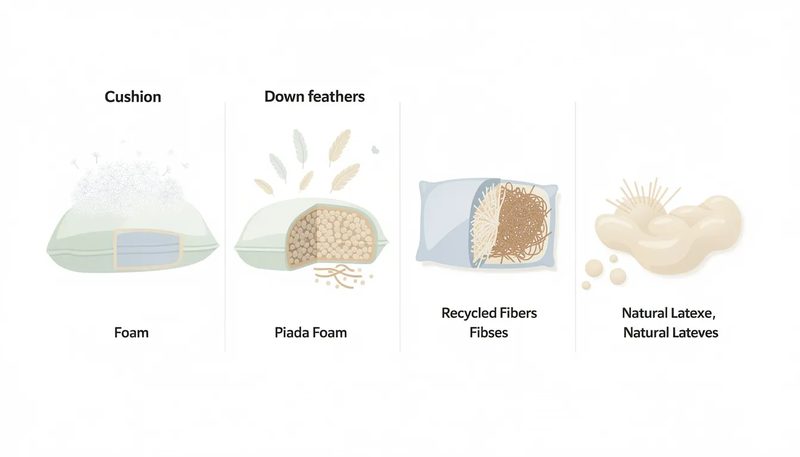 Arten von Füllmaterialien für Polster & Kissen