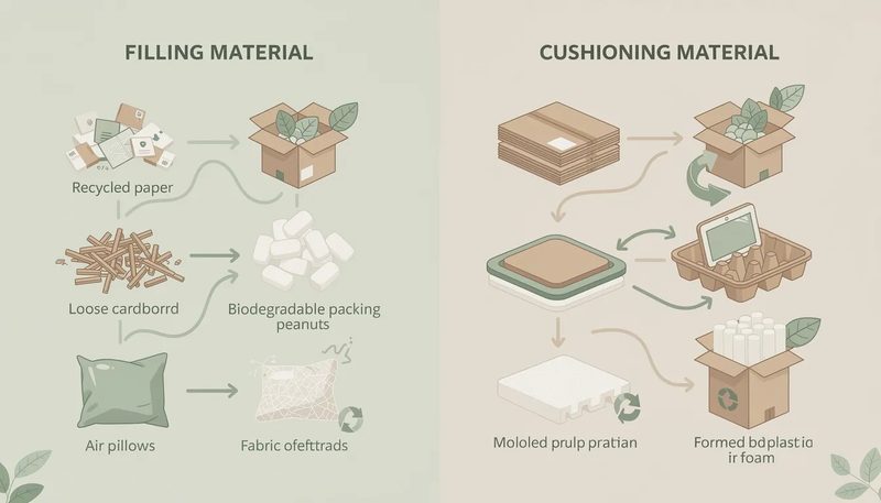 Füllmaterial vs. Polstermaterial: Ein grundlegender Unterschied