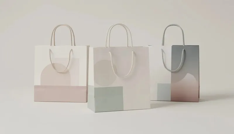 Anpassungsmöglichkeiten für glatte Geschenktüten