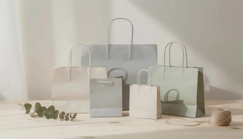 Umweltfreundliche geschenktüten aus recyceltem material, ideal für nachhaltige Geschenke.