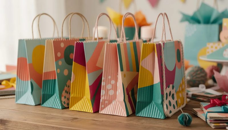 Varianten und Designs unserer Geschenktüten offene Welle