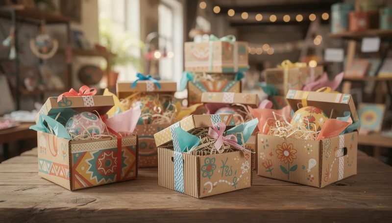 Robuste Wellpappe für den Schutz von empfindlichen Geschenken.