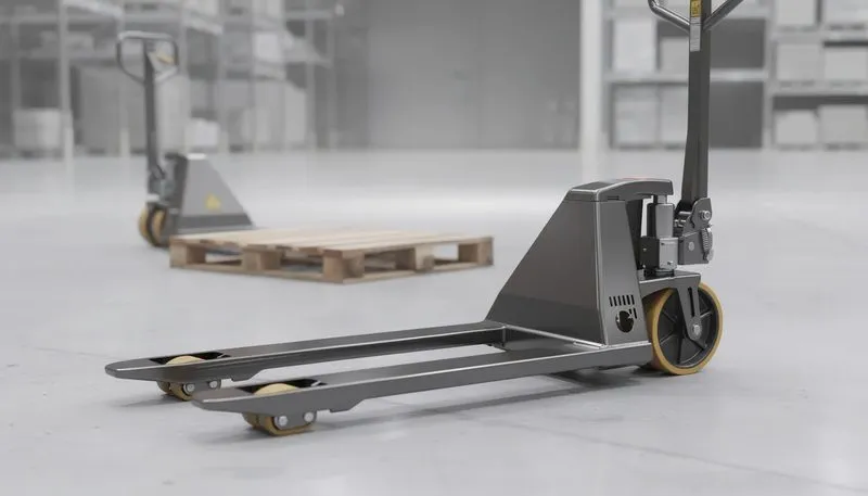 Wichtige Kriterien zur Auswahl eines Hubwagens, einschließlich Tragfähigkeit und Gabellänge.