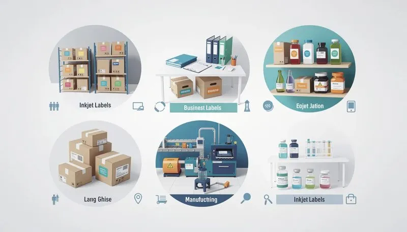 Anwendungsmöglichkeiten von Inkjet Etiketten in verschiedenen Unternehmensbereichen.