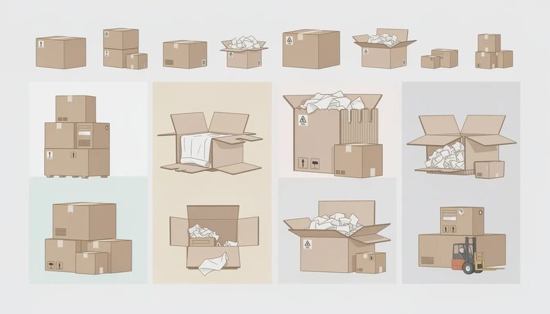 Effektive Versandverpackungen und Füllmaterial.