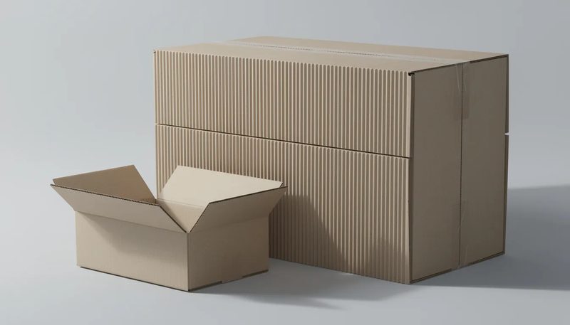 Höhenrillungen in Kartons, die deren Bedeutung verdeutlichen.