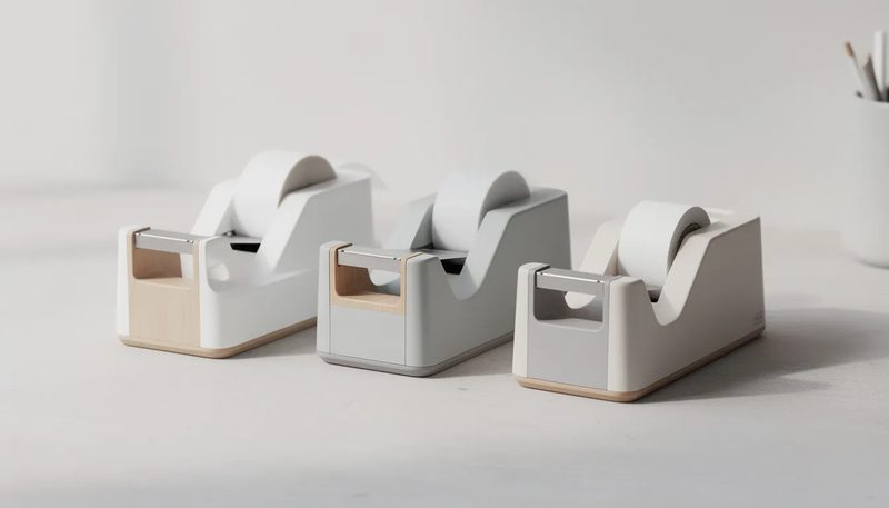 Ein Set von Klebebandabrollern, die zusammen verkauft werden.