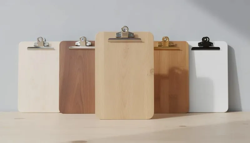 Tipps zur Auswahl des richtigen Klemmbretts auf einem Klemmbrett.