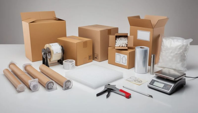 Nützliches Zubehör für Versandhülsen und Kartons, das den Versandprozess erleichtert.