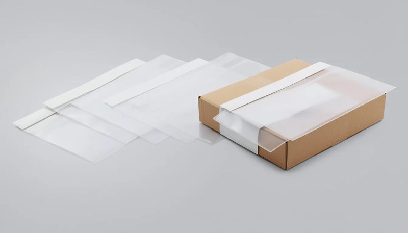 Selbstklebende Lieferscheintaschen mit einfacher Anbringung.