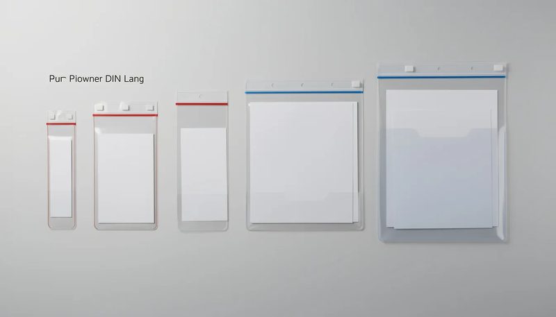 Verschiedene Formate von Lieferscheintaschen