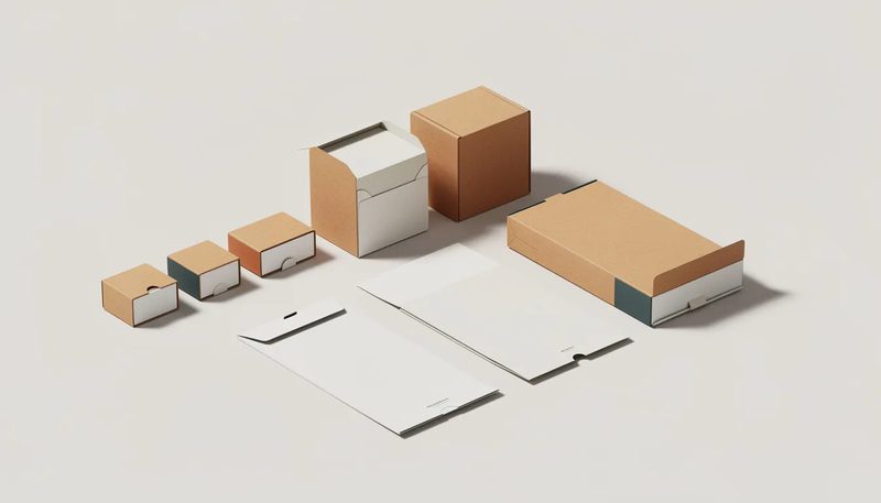 Verschiedene Größen und Formate von Maxibriefkartons.