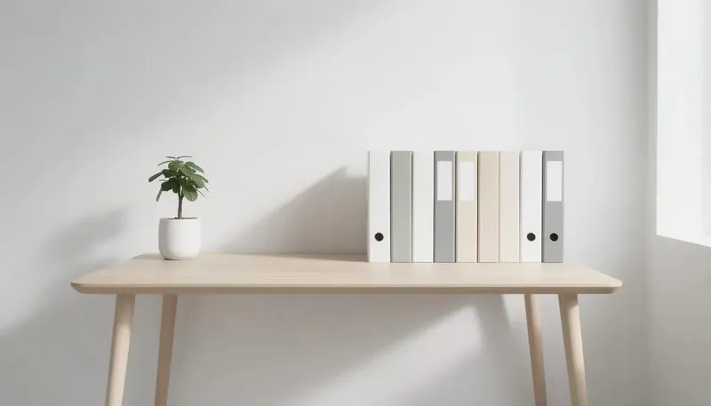 Platzsparende Archivierung mit schmalen Ordnern