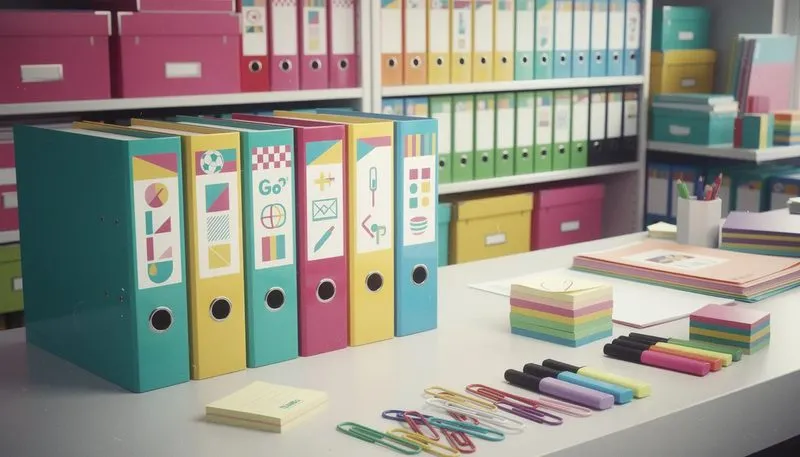 Ordneretiketten für effiziente Büroorganisation