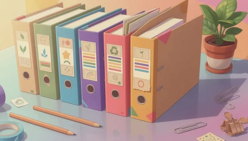 Nachhaltige Optionen für Ordneretiketten, die umweltfreundlich sind.