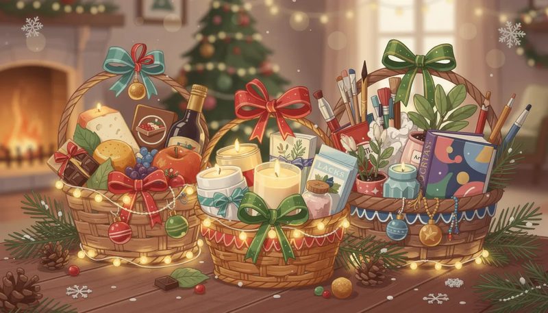 Individuelle Geschenkkörbe, die nach persönlichen Vorlieben zusammengestellt werden.