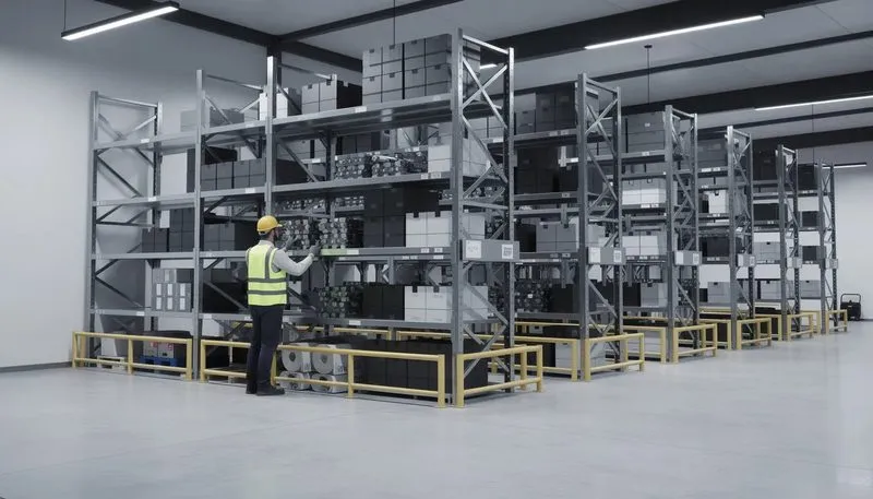 Regale werden regelmäßig gewartet, um die Sicherheit und Stabilität zu gewährleisten.