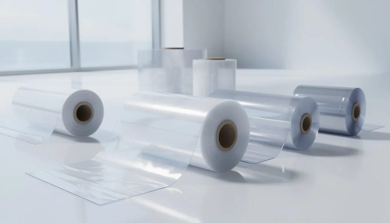 Unterschiedliche Folienstärken von Stretchfolien.