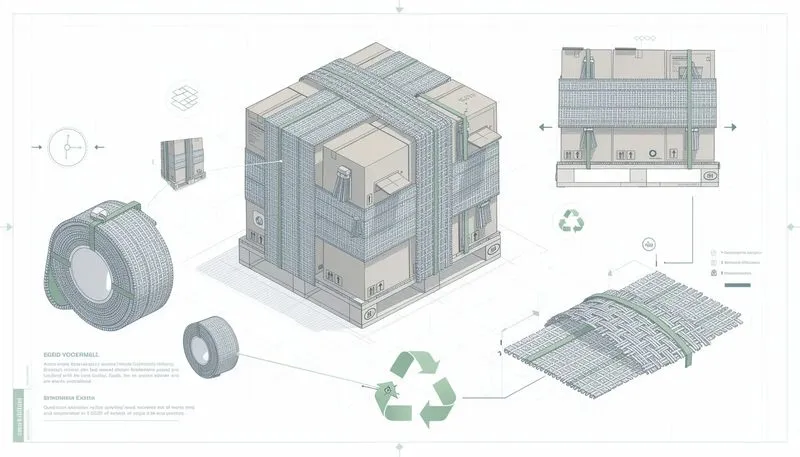 Umweltfreundlichkeit und Recycling von gewebtem Textil Umreifungsband.