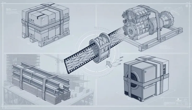 Einsatzmöglichkeiten von gewebtem Textil Umreifungsband in verschiedenen Branchen.