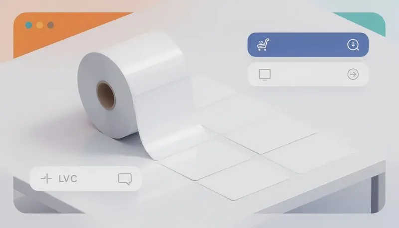 Versandetiketten auf Rolle und Leporello, bereit zum Drucken.