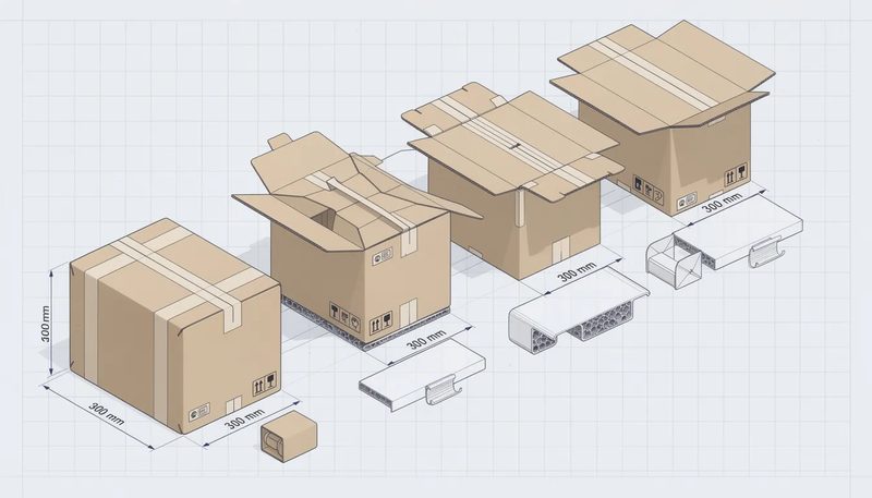 Faltkartons ab 300 mm – praktische Lösungen für den Versand.
