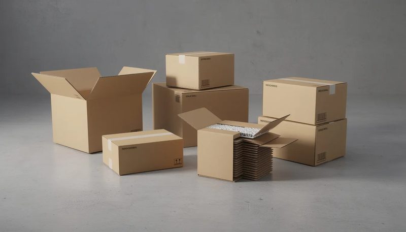 Materialien und Bauart von Kartons beeinflussen deren Qualität und Stabilität.